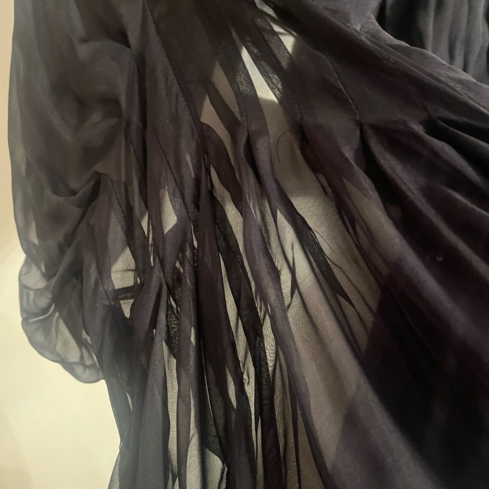 Gio Guerreri Black Sheer scarf//shall made in Italy - Picture 4 of 12